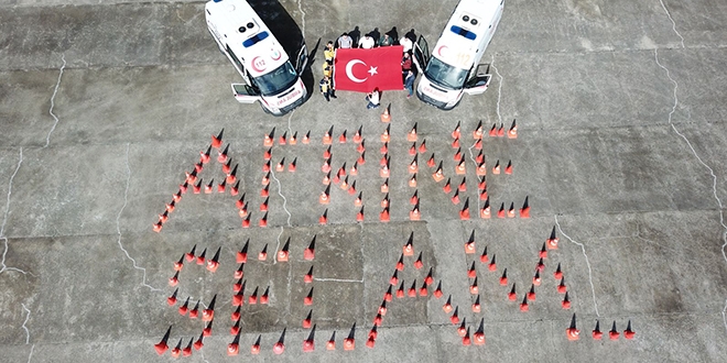 112 personelinden 'Afrin'e Selam'