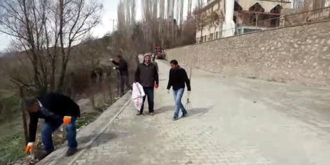Muhtardan temizlik kampanyası