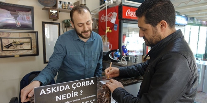 'Askıda çorba' ile ihtiyaç sahiplerinin yüzü gülüyor