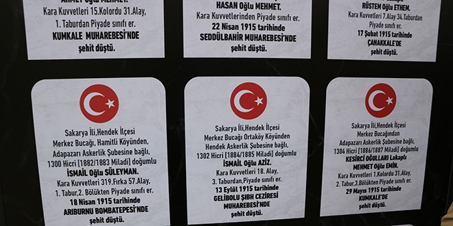 526 askerin künyesi 'Çanakkale anıt sergisi'ne yazıldı