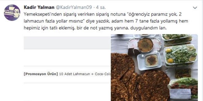 Restoran sahibinden öğrencileri duygulandıran sürpriz