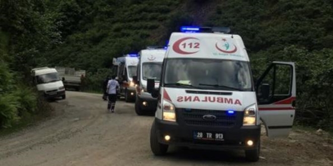 Giresun'da zırhlı araç dereye yuvarlandı: 2 polis yaralı