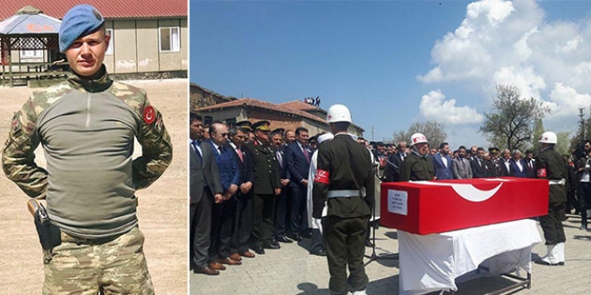Şehit uzman çavuş, son yolculuğuna uğurlandı