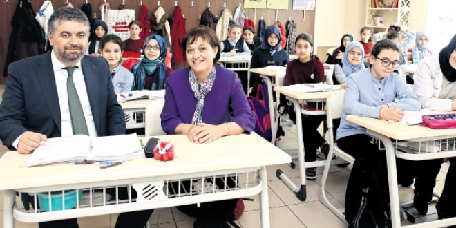 Bu lisede Harward'dan ders alnyor, profesrler derse giriyor