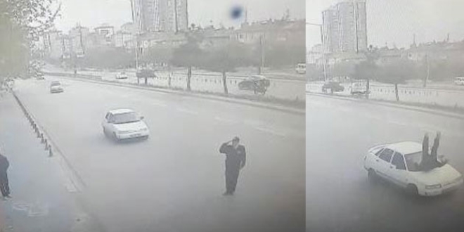 Polise çarpan sürücü: Trafik yoğundu, kaçamadım