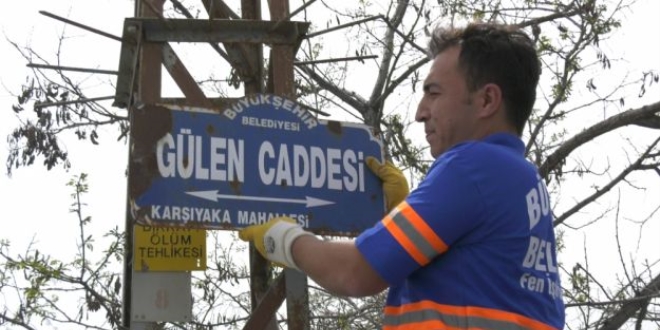 Başkentte 'Gülen' isimli cadde ve sokak tabelaları değiştirildi