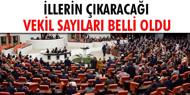 YSK açıkladı! Hangi il kaç vekil çıkaracak?