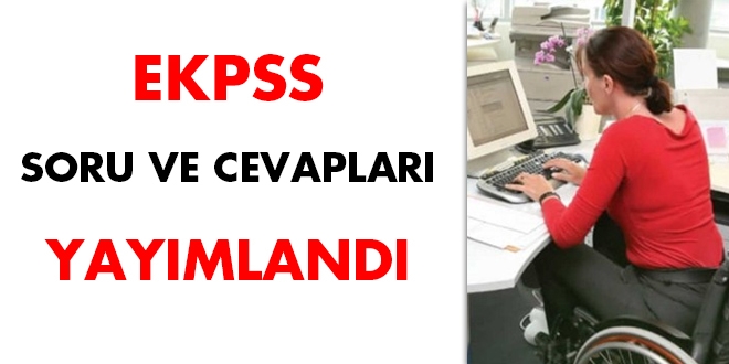 EKPSS soru ve cevaplar yaymland