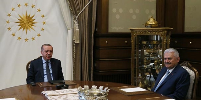 Cumhurbaşkanı Erdoğan, Başbakan Yıldırım'ı kabul etti