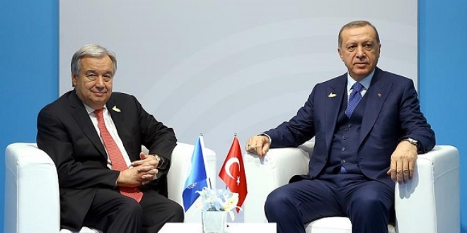 Cumhurbaşkanı Erdoğan ile BM Genel Sekreteri Guterres görüştü