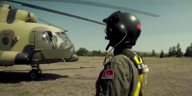 Jandarma MI-17 helikopteriyle bir ilke imza attı