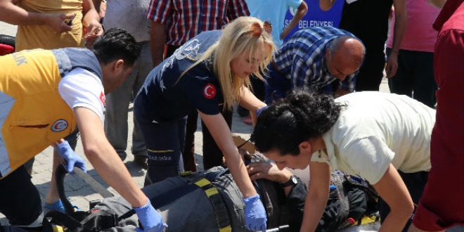 İmdadına nöbetten dönen 112 personeli yetişti