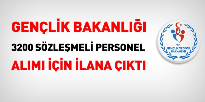 Gençlik Bakanlığı, 1220 kişilik ilandan sonra 3200 kişilik yeni sözleşmeli personel alım ilanı yayımladı