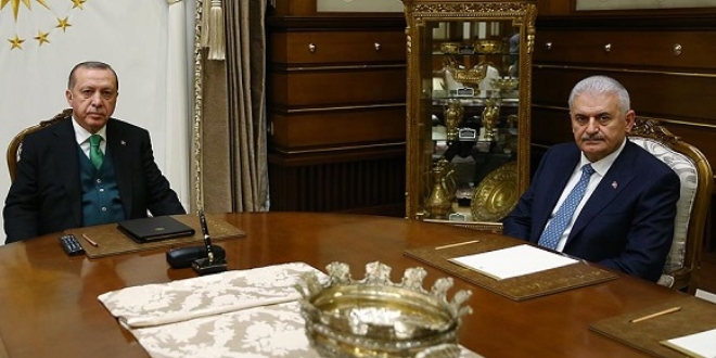 Cumhurbaşkanı Erdoğan, Başbakan Yıldırım'ı kabul etti