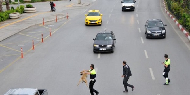 Trafik polisinden örnek davranış