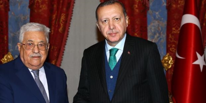 Erdoan, Filistin Devlet Bakan Abbas'la grt