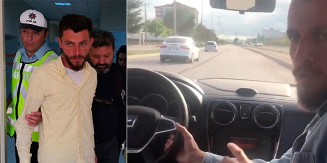 Otomobili yan koltuktan kullanan sürücüye gözaltı