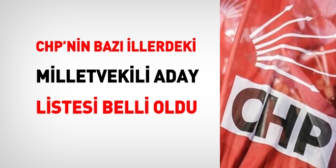 CHP'nin bazı illerdeki milletvekili adayları belli oldu