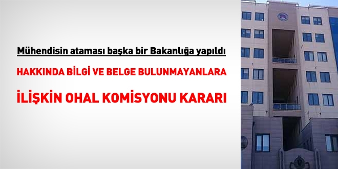 Hakkında bilgi ve belge bulunmayanlara dair OHAL Kararı