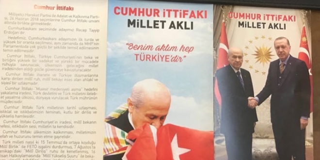 MHP'nin seçim broşüründe Bahçeli ve Erdoğan yan yana