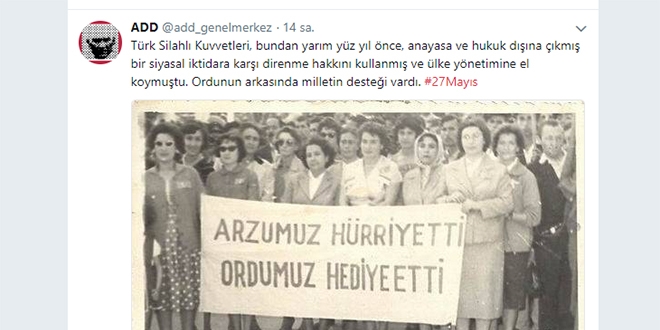 Atatürkçü Düşünce Derneği, darbeyi övdü