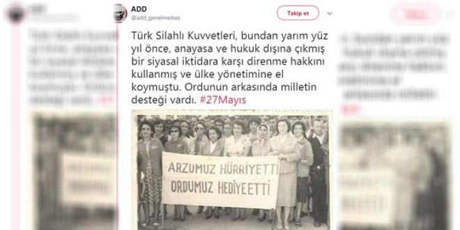 ADD'nin 27 Mayıs paylaşımına soruşturma
