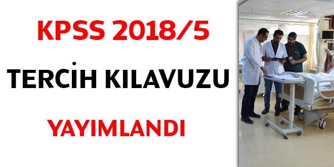 KPSS 2018/5 tercih klavuzu yaymland