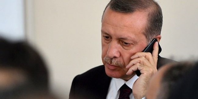 Erdoan rdn Cumhurbakan ile telefonda grt