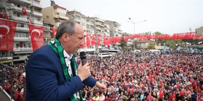 Muharrem İnce'nin mitiginde HDP bayrakları da yer aldı
