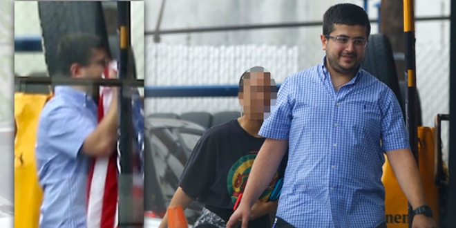 Adil Öksüz'ün kayın biraderi ABD bayrağını öperken görüntülendi
