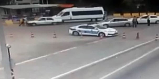 Cezaya sinirlendi, polisi ezmeye çalıştı