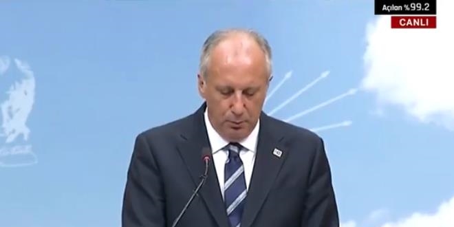 İnce: Seçim sonuçlarını kabul ediyorum