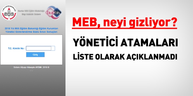 MEB, neyi gizliyor? Ynetici atamalar liste olarak aklanmad