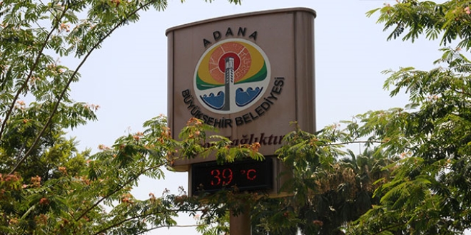 Adana'da termometreler 39 dereceyi gsterdi