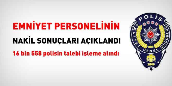 Emniyet personeli 2018 yılı atamaları yapıldı