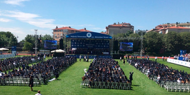 Boğaziçi Üniversitesi mezuniyetinde rektöre protesto