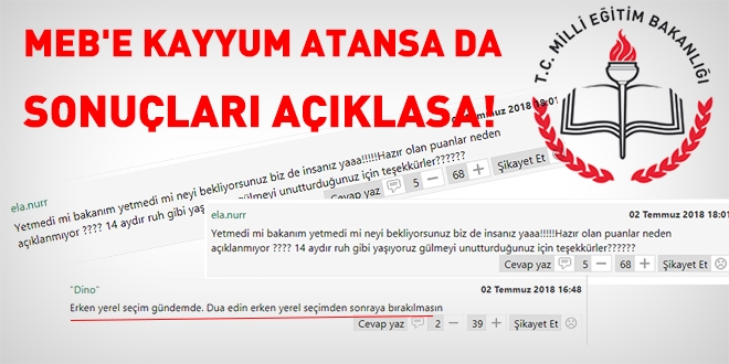 MEB'e kayyum atansa da sonuçları açıklasa...