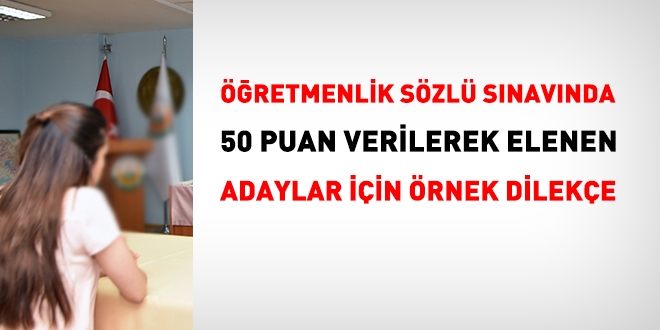 Öğretmenlik mülakatında elenen adaylar için örnek dilekçe