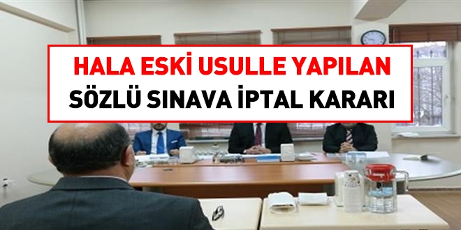 Eski usulle yaplan szl snav ilemine iptal karar