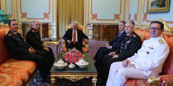 Yıldırım, Milli Savunma Bakanı Akar'ı kabul etti