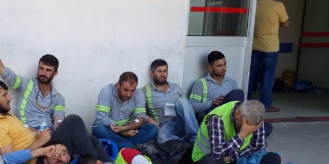 Gıda zehirlenmesi şüphesiyle 250 civarında işçi hastaneye kaldırdı