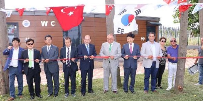 193 bin lira hibeyle yaptırılan tuvaletin açılış töreni yapıldı