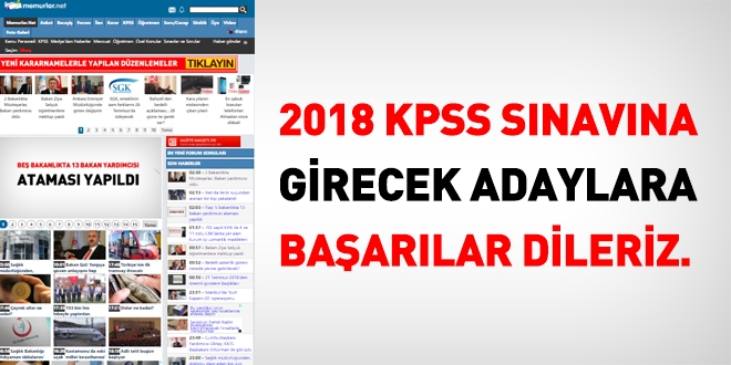 2018 KPSS'ye girecek tüm adaylara başarılar dileriz.
