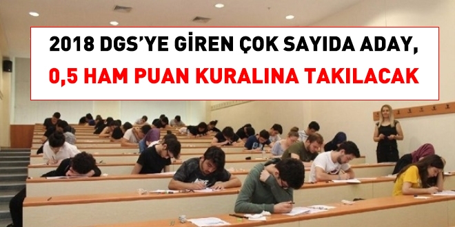 Çok sayıda aday, DGS'de 0,5 ham puana takılacak