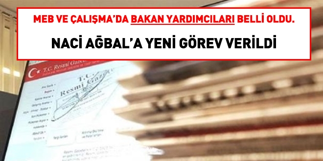 4 Bakan yardımcısı, 2 başkan ve 2 başdanışman atandı