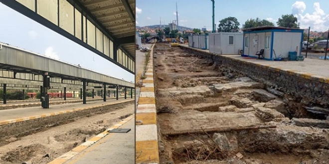 Haydarpaşa'da rayların altından tarih çıktı