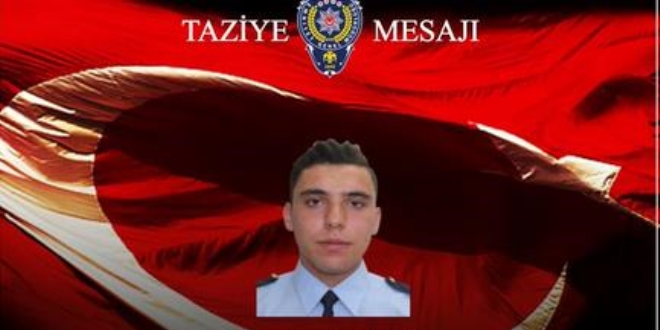 EGM, ehit polis memuru iin taziye mesaj yaymlad