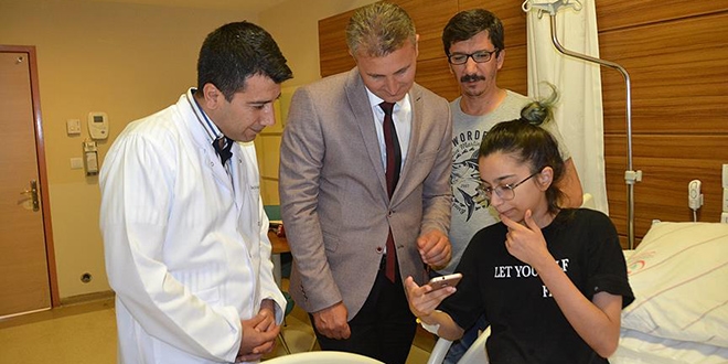Hastane odasındaki eğitimle fen lisesini kazandı