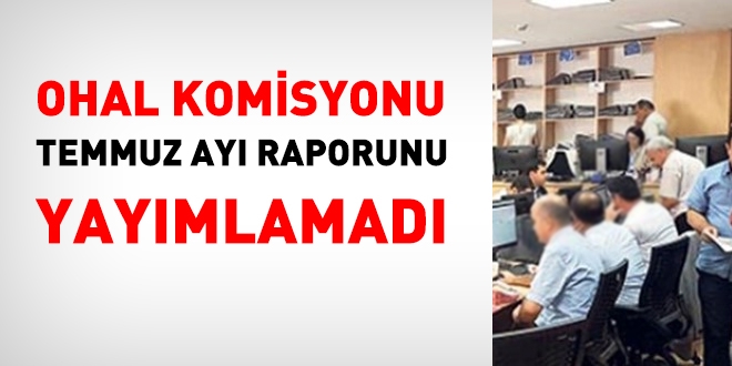 OHAL Komisyonu, Temmuz ay raporunu yaymlamad