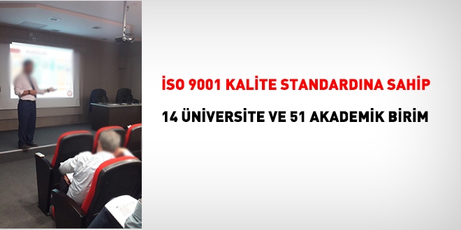 ISO 9001 Kalite standardna sahip 16 niversite